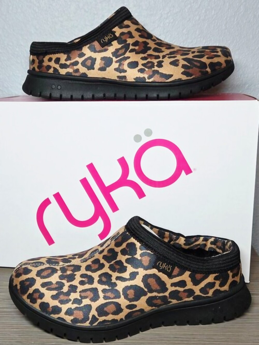 Ryka Stellar Slip‑On Cheetah Print Lightweight Comfort Shoes Size 5 Women NEW